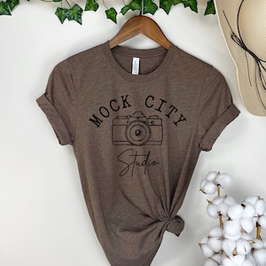 Bella Canvas 3001 Mockup Bella Canvas Heather Brown Shirt Model Mock Hanging Shirt Mock Styled Mockup Brown Tshirt Mockup Boho Mockup