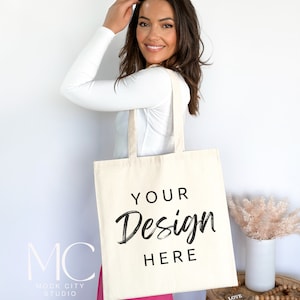 Canvas Tote Bag Mockup, Sublimation Tote Bag Mockup, Cotton Canvas Shopping Bag Mockup, Liberty Bags Tote OAD113 , Natural Tote Mock up