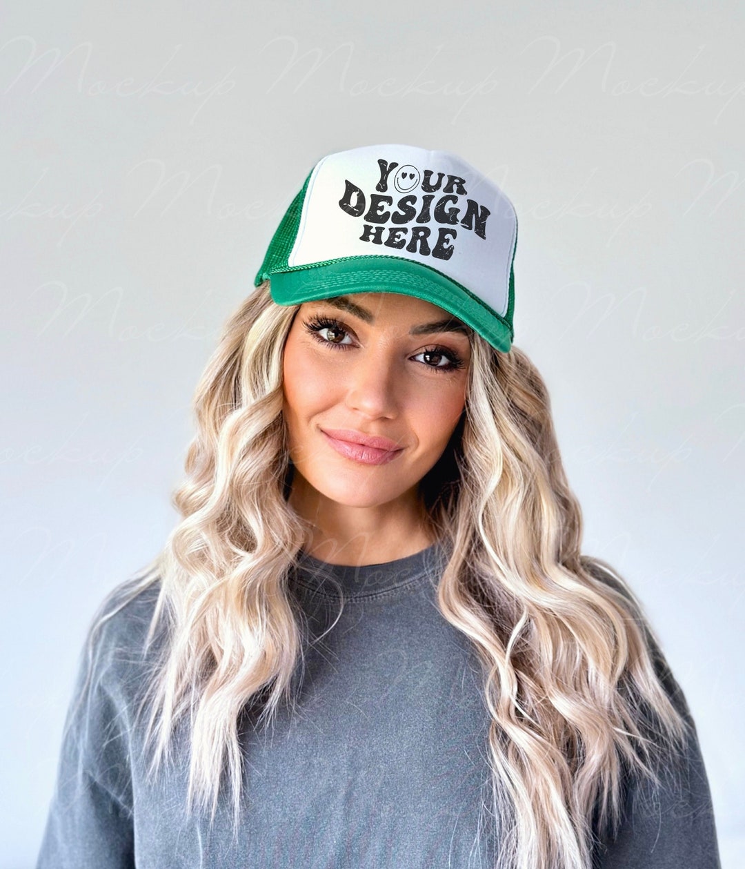 Green Foam Trucker Hat Etsy