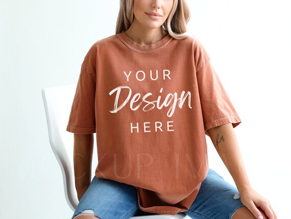 Yam Comfort Colors 1717 Tshirt Mockup, Model Mockup, Comfort Colors Tee Mock, Tshirt Mock up, Oversized Mockup