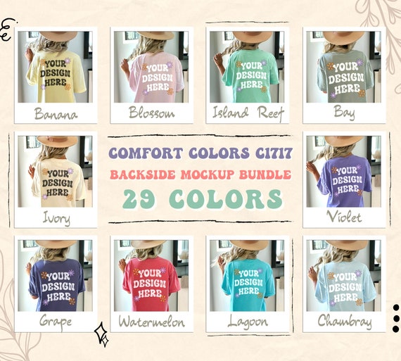 Comfort Colors C1717 Mockup Bundle, Back of Shirt Mockup Bundle, Backside Mockup, Comfort Colors C1717 Tshirt Mockups
