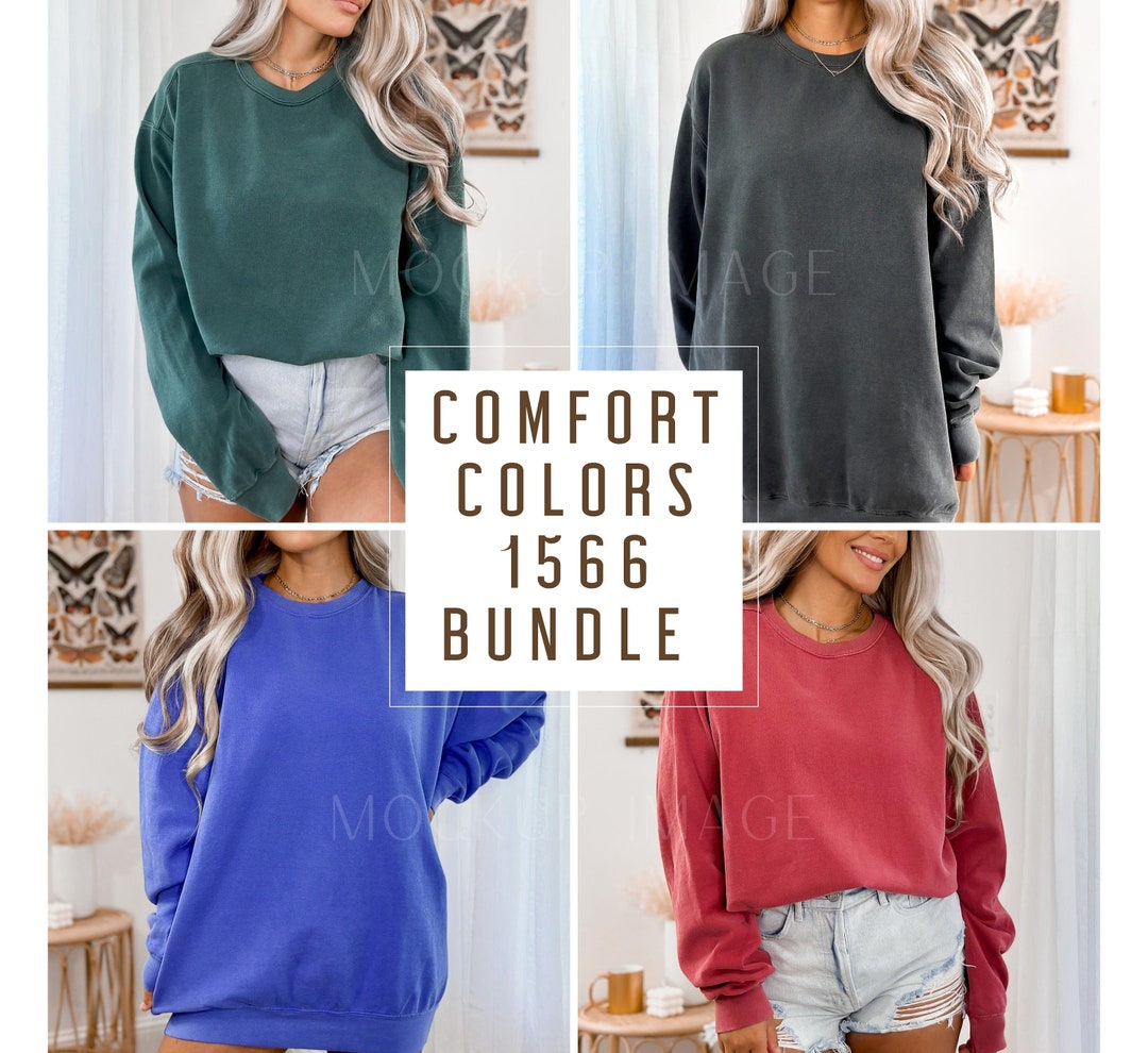 Comfort Colors 1566 Bundle, Crewneck Mockup Bundle, Comfort Colors ...