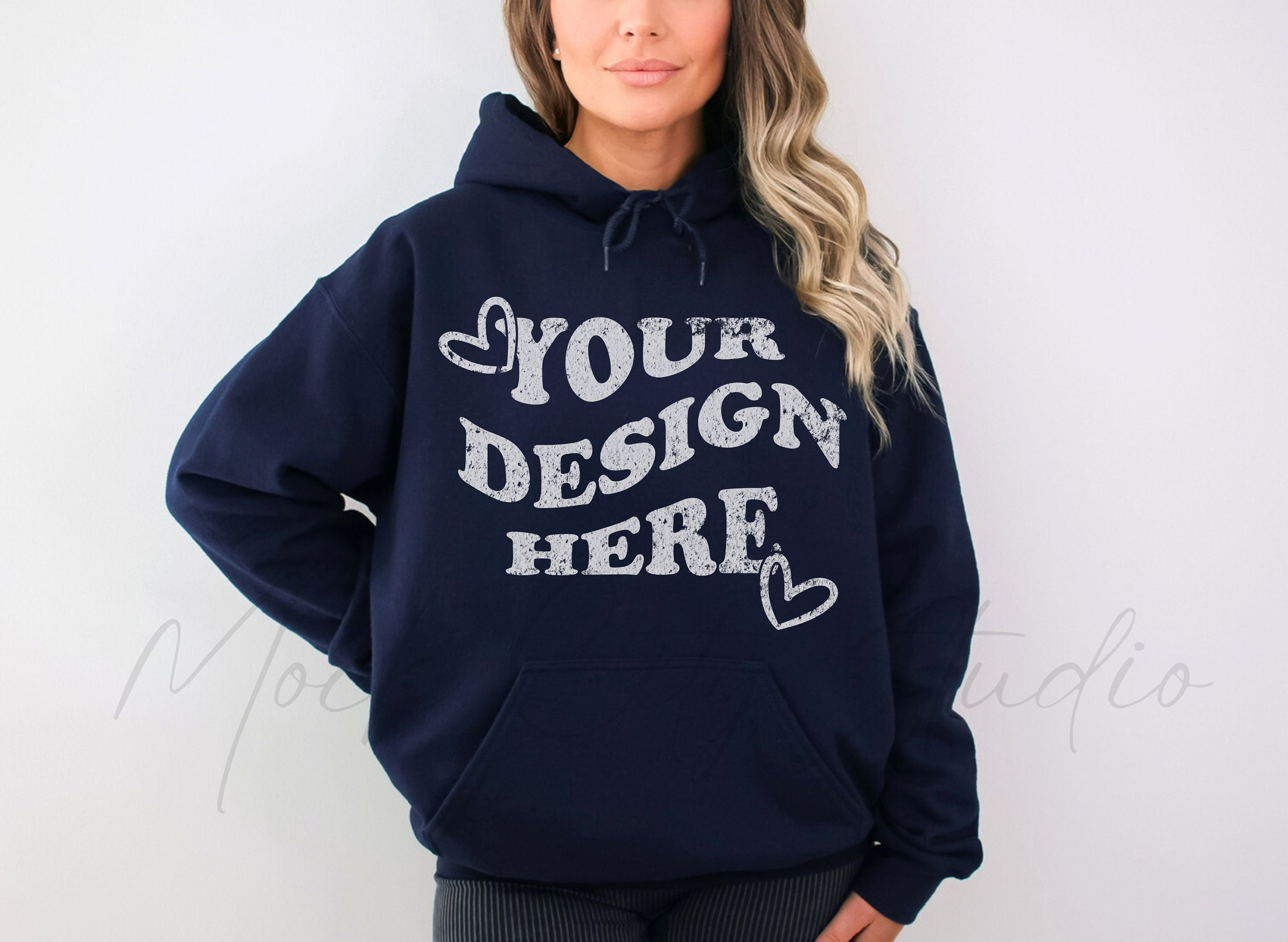 Navy Blue Oversized Hoodie - Etsy