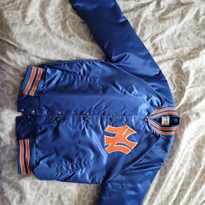 KNICKS 🗽 . . . Just added to the website ! Vintage 90s Champion New York Knicks  Warm Up Jacket Size Medium (23.5x26.5) Minor blemishes to …