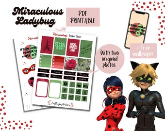 miraculous ladybug stickers etsy singapore