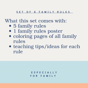 Family Rules Kids Kids Behaviors Digital Download Kids Wall Art Family Expectations Playroom art ADD Autism image 2