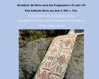 Die breite brettchengewebte Borte des keltischen Grabes von Hochdorf - nach dem Fragment 1.42 & 1.45