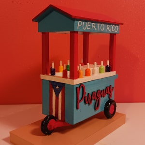 Carrito de Piraguas, Puerto Rico, Boricua, Viejo San Juan, Impresión 3D, Hielo de Agua, Piraguero, Carrito Piragua, Hielo raspado imagen 1