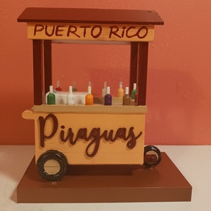 Carrito de Piraguas, Puerto Rico, Boricua, Viejo San Juan, Impresión 3D, Hielo de Agua, Piraguero, Carrito Piragua, Hielo raspado imagen 9