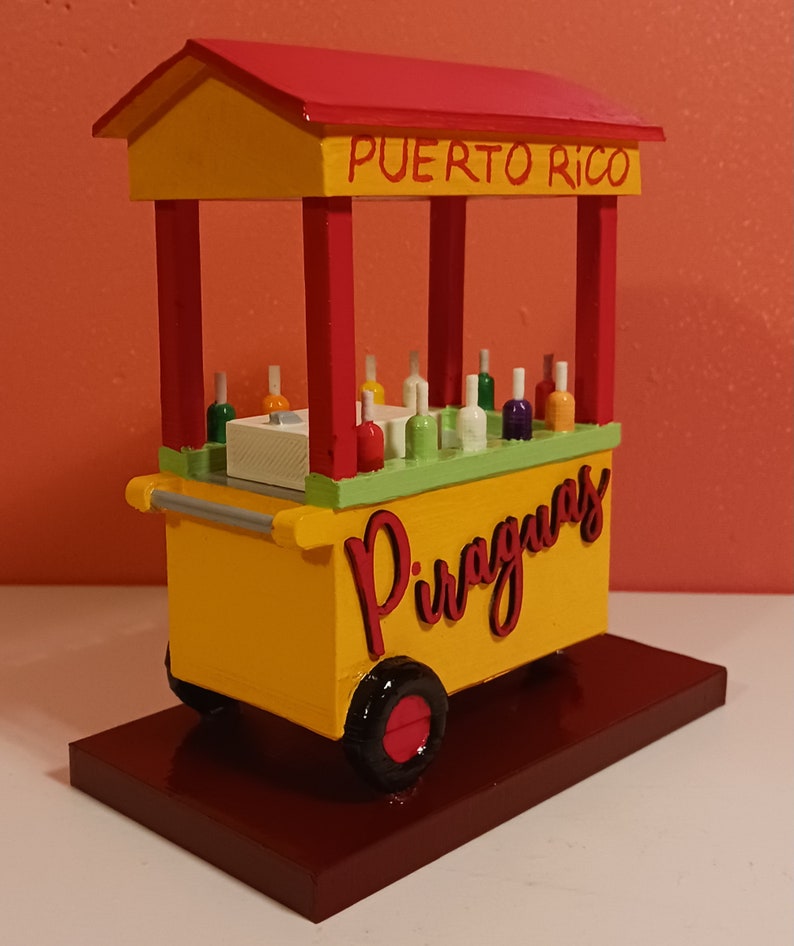 Carrito de Piraguas, Puerto Rico, Boricua, Viejo San Juan, Impresión 3D, Hielo de Agua, Piraguero, Carrito Piragua, Hielo raspado imagen 6