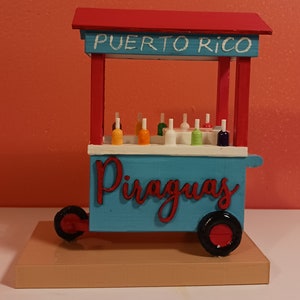 Carrito de Piraguas, Puerto Rico, Boricua, Viejo San Juan, Impresión 3D, Hielo de Agua, Piraguero, Carrito Piragua, Hielo raspado imagen 3