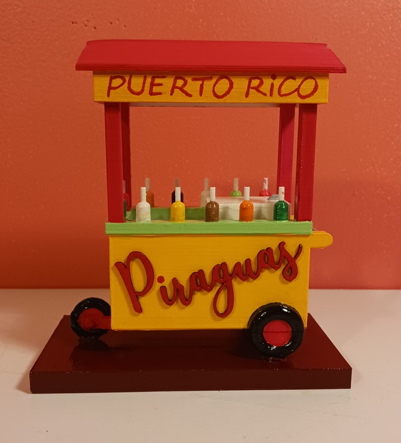 Carrito de Piraguas, Puerto Rico, Boricua, Viejo San Juan, Impresión 3D, Hielo de Agua, Piraguero, Carrito Piragua, Hielo raspado imagen 7