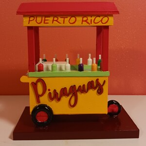Carrito de Piraguas, Puerto Rico, Boricua, Viejo San Juan, Impresión 3D, Hielo de Agua, Piraguero, Carrito Piragua, Hielo raspado imagen 5