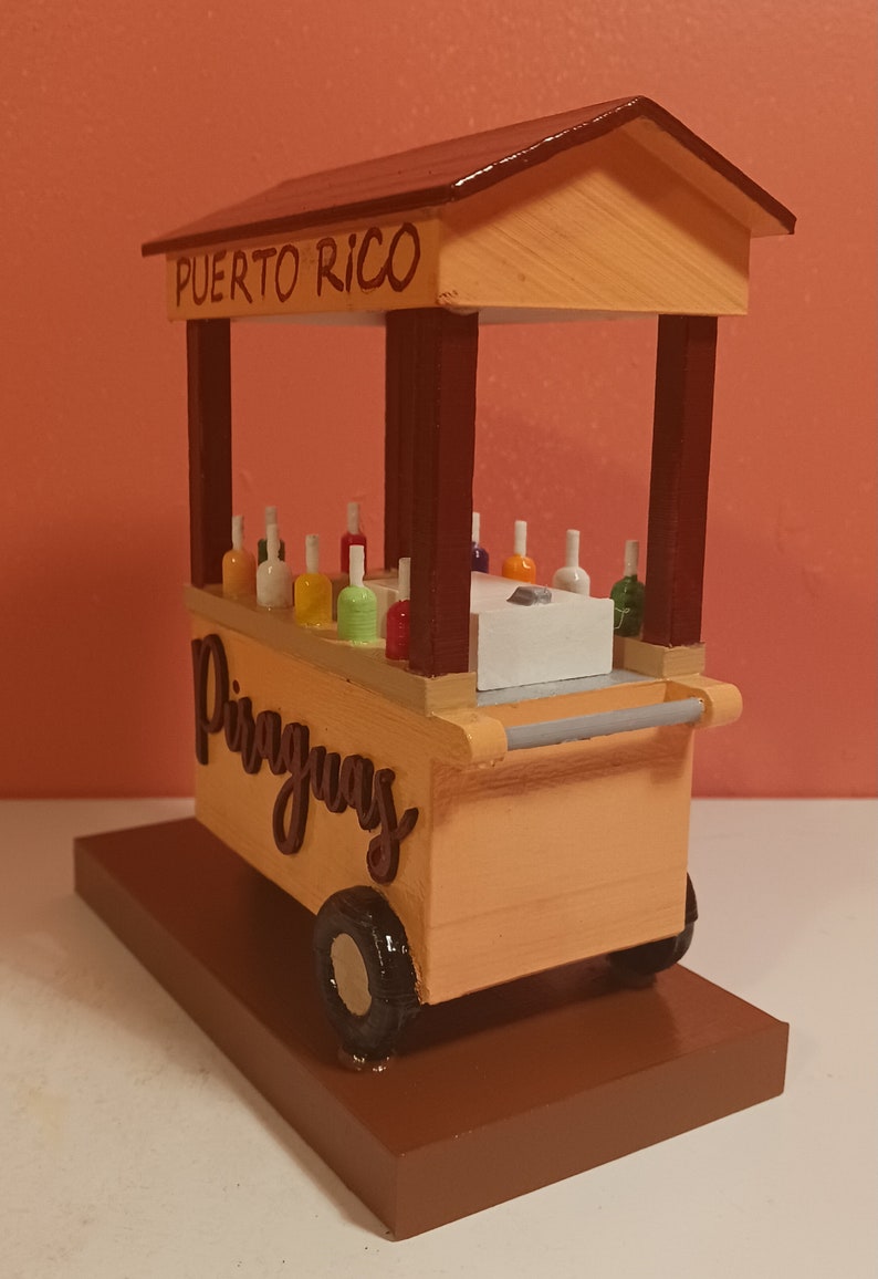 Carrito de Piraguas, Puerto Rico, Boricua, Viejo San Juan, Impresión 3D, Hielo de Agua, Piraguero, Carrito Piragua, Hielo raspado imagen 10