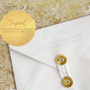 Custom Address Embosser | Great For Personalizing Your Stationary | Gold And Silver Foil Seals