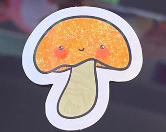 happy mushroom sticker