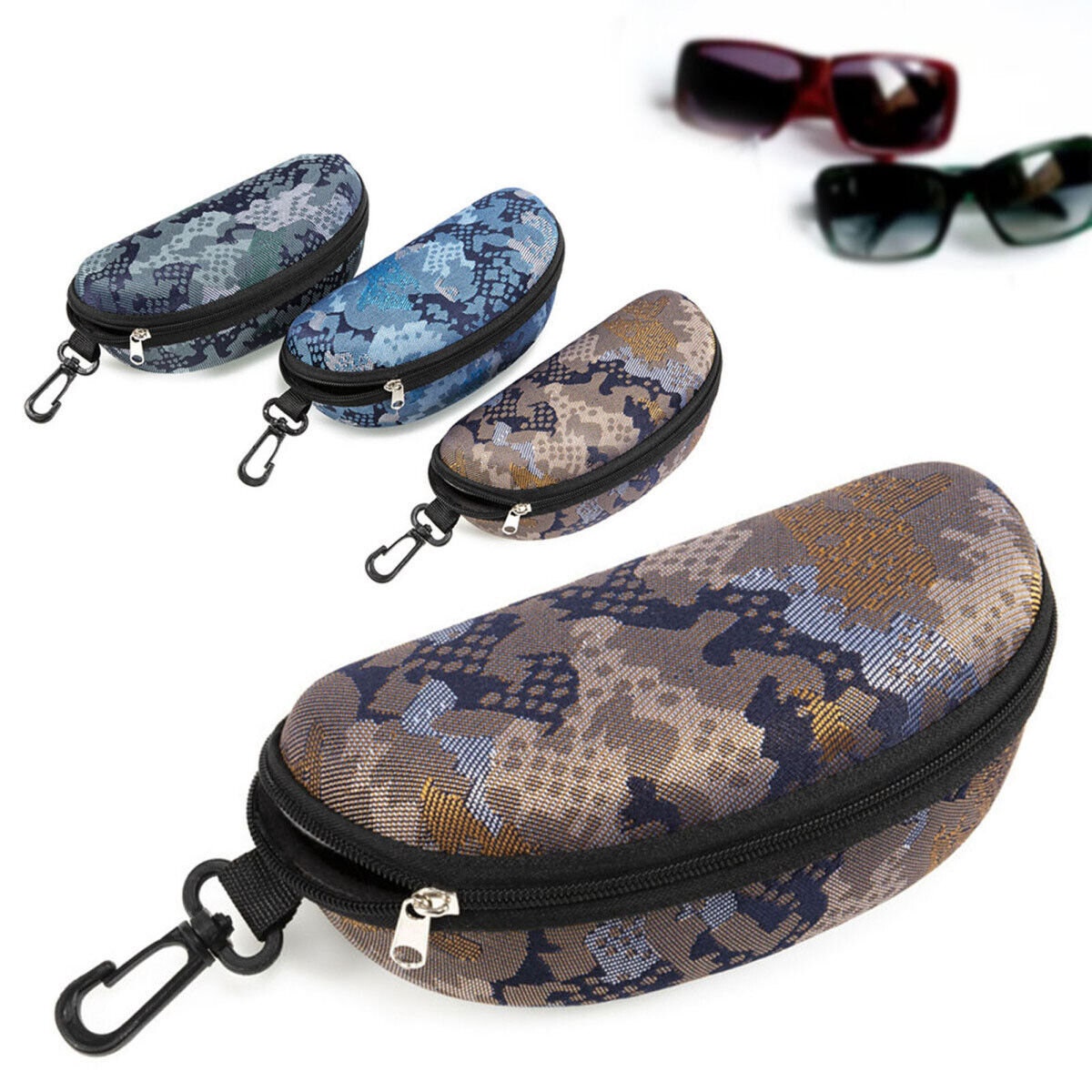 Soleebee 4 Pack Portable Eyeglasses Bag Case Soft Felt Zipper Glasses Purse Bag Makeup Storage Pouch 