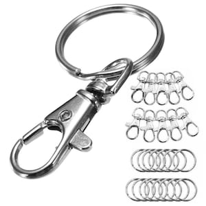 10pcs Swivel Clasps Lobster Clasp D Ring Key Chain Key Ring for Macrame,  Bag, Key Chain Supplies Choose the Colour 