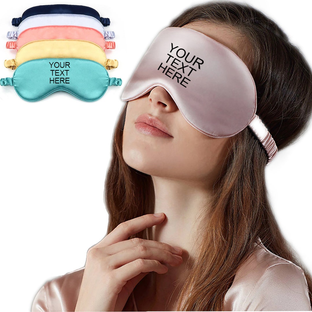 Personalised Embroidered Luxury Silk Eye Mask Soft Relax Etsy