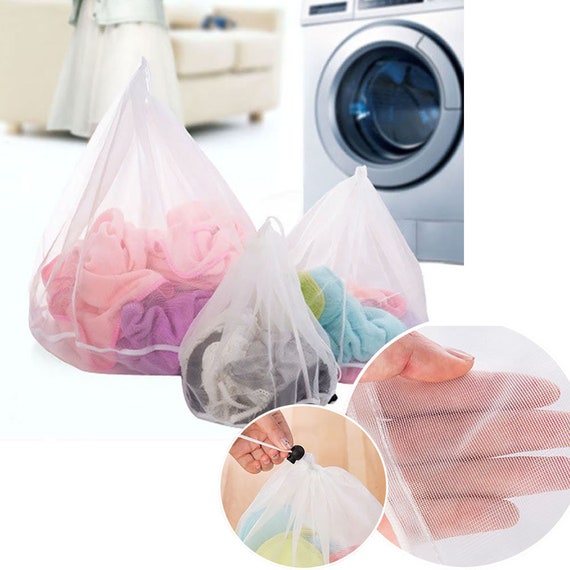 Drawstring Laundry Net Bag S/ M/ L /XL THICK Washing Mesh Bra - Etsy UK