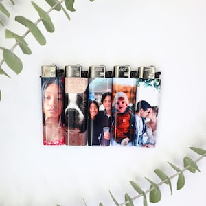 Custom Lighter, Personalize, Upload Your Photo - Gift Candle | Original Printed Artwork Designs Waterproof Vinyl - BIC, Refillable