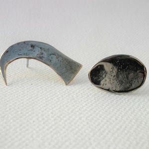 Asymmetric earrings, very lighty, 100% handmade, own design based in nature, organic and minimalist style, special and original gift