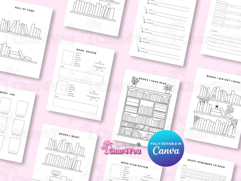 Printable Reading Journal Template - Digital Download - Book Review ...