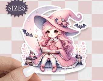Winter Witch Sticker: Cottagecore Waterproof Vinyl Decal