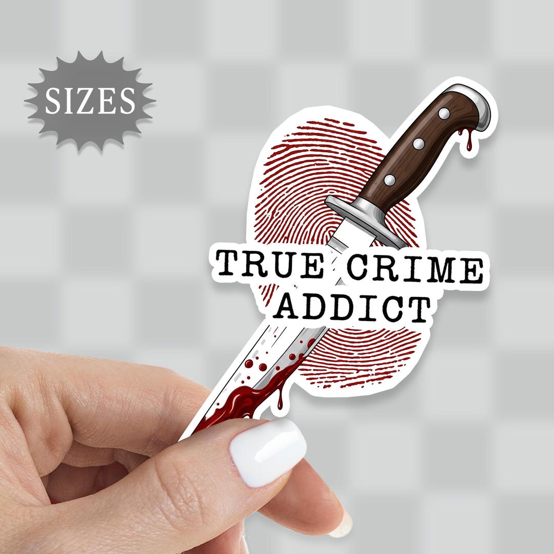 Truth Addict Sticker True Crime Addict Sticker: Waterproof Vinyl Decal for Laptop, Water ...