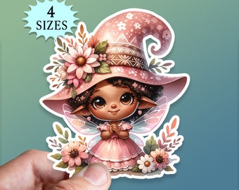 Garden Fairy Sticker - Pink Fae Waterproof Vinyl Decal