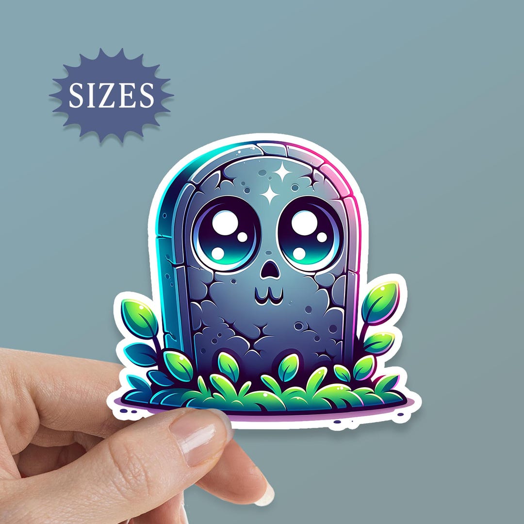 Gravestone Halloween Sticker, Tombstone Sticker. Waterproof Vinyl - Etsy