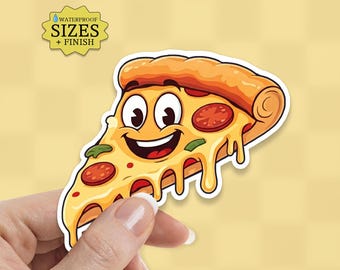 Pizza Slice Sticker: Waterproof Vinyl Decal