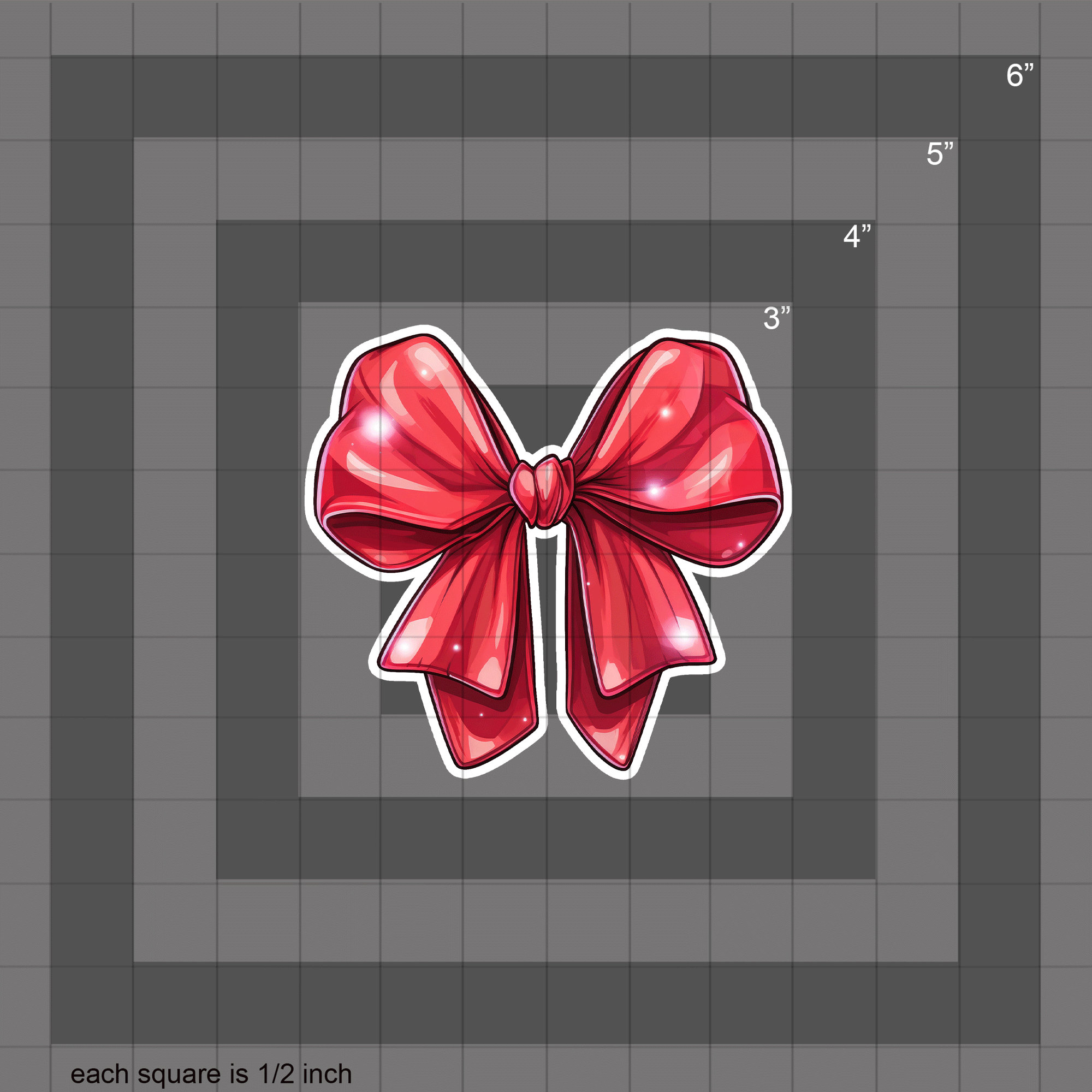Red Bow Sticker Water Bottle Sticker Laptop Sticker Car Decal