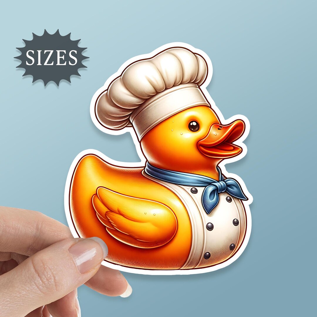 Chef Rubber Duck Sticker: Waterproof Vinyl Decal - Etsy