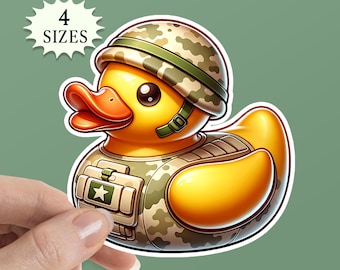 Army Ducking Sticker, Rubber Duck, offroad sticker, trail sticker, tablet sticker, tumbler sticker, water bottle, waterproof vinyl