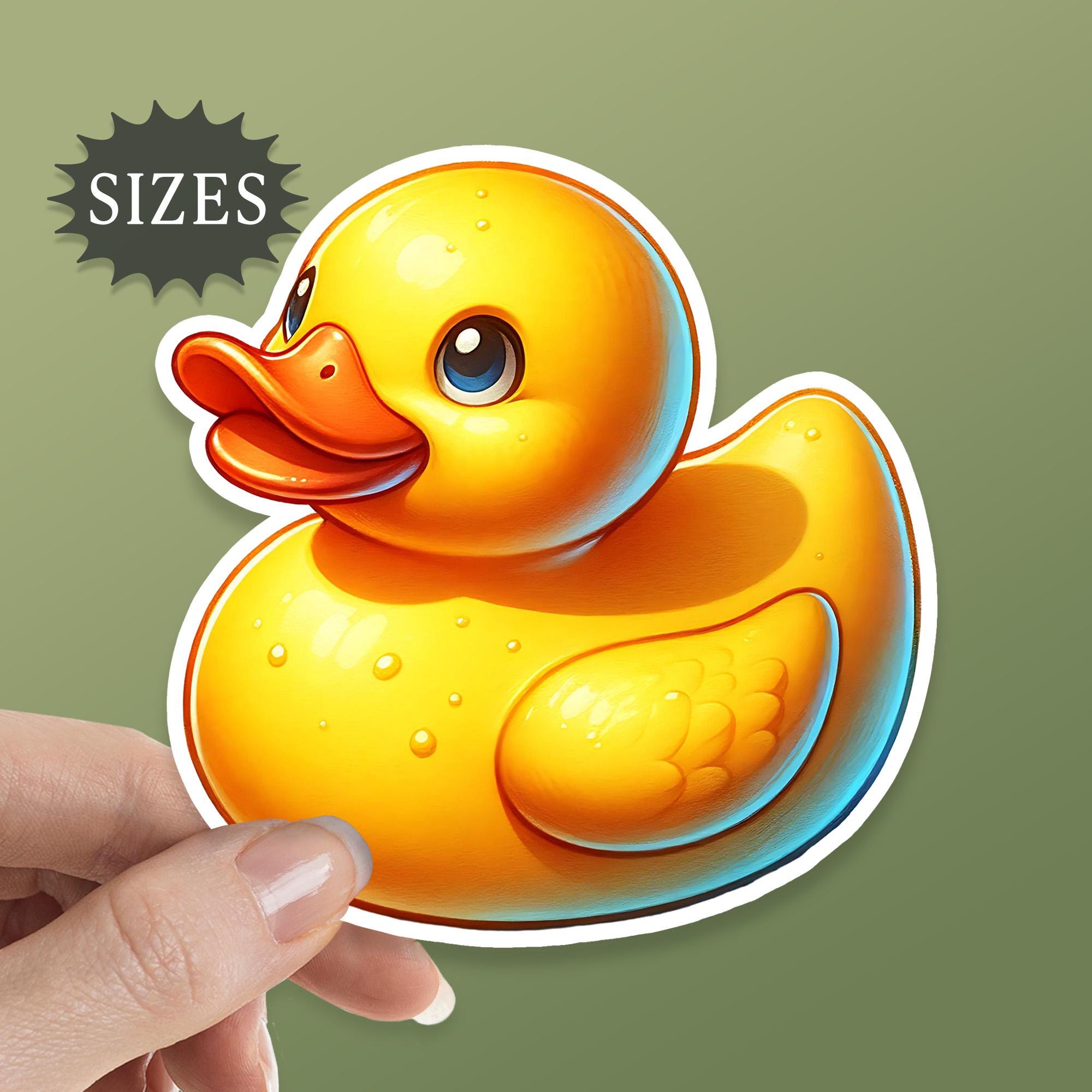 Ducky Sticker Yellow Rubber Duck Sticker: Waterproof Vinyl Decal - Etsy