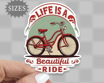 Retro Bicycle Sticker: Waterproof Vinyl Decal