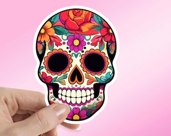 Sugar Skull Sticker, Day of the Dead Sticker, Remember Sticker, Tumbler Sticker, Décor, Water Bottle, Laptop Sticker, Waterproof Vinyl