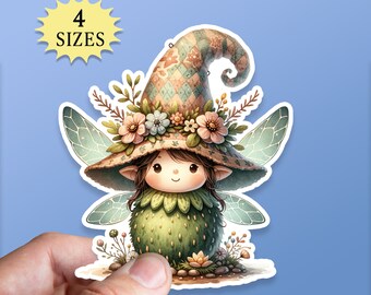 Introvert Fairy Gnome Sticker: Waterproof Vinyl Decal
