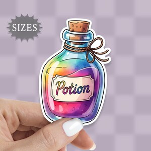 Potion Jar Sticker, Apothecary bottle sticker for your water bottle, tumbler, phone, tablet, journal, waterproof UV vinyl