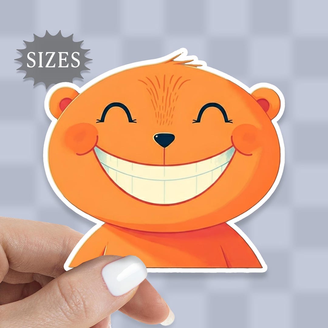 Happy Beaver Sticker: Waterproof Vinyl Decal - Etsy