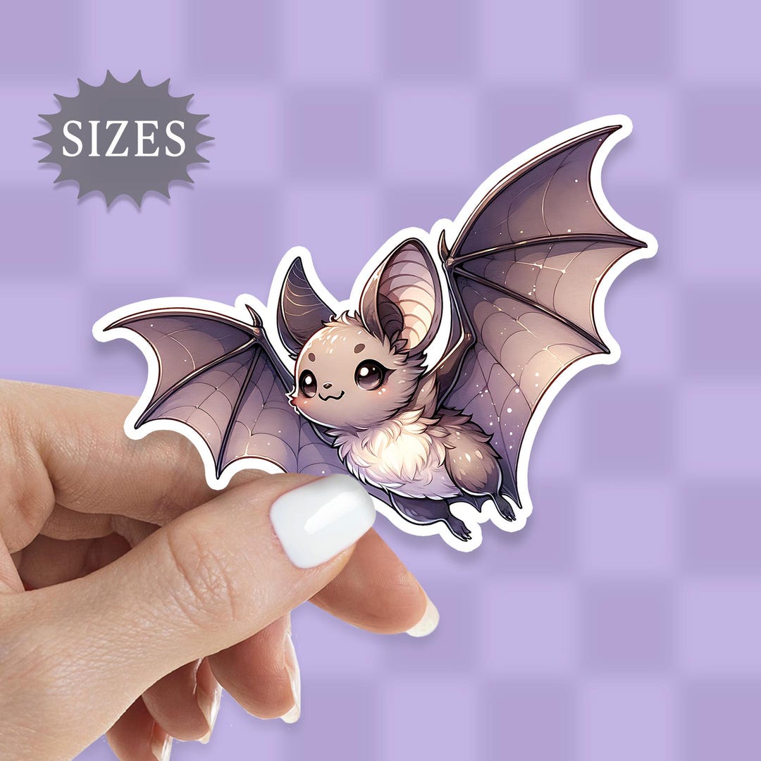 Bat Sticker, Waterproof Halloween Vinyl Decal - Etsy
