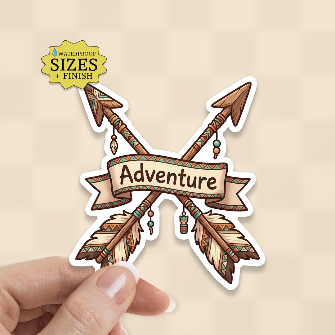 Adventure Arrows Sticker: Waterproof Vinyl Decal - Etsy