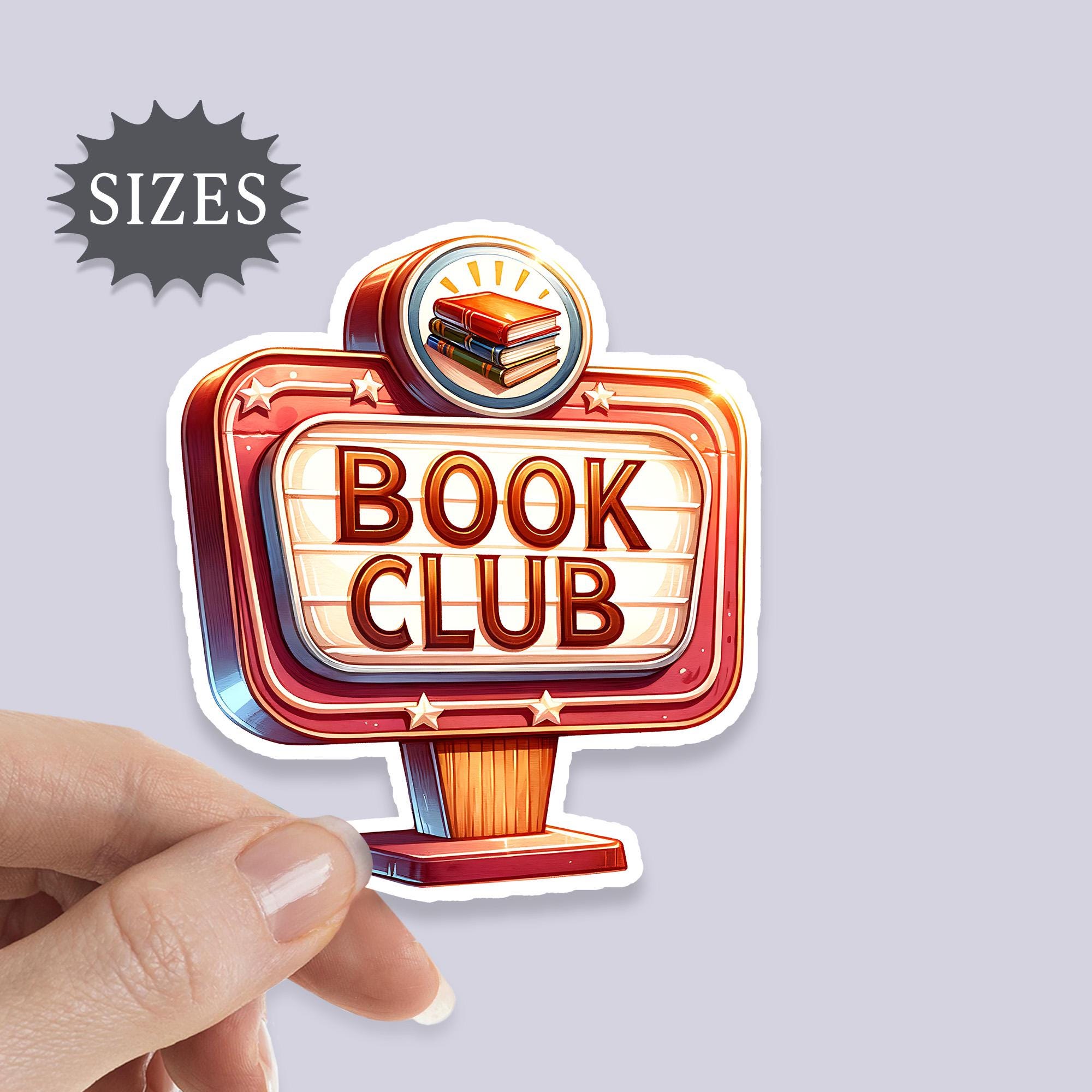 Book Club Sticker: Waterproof Vinyl Decal - Etsy