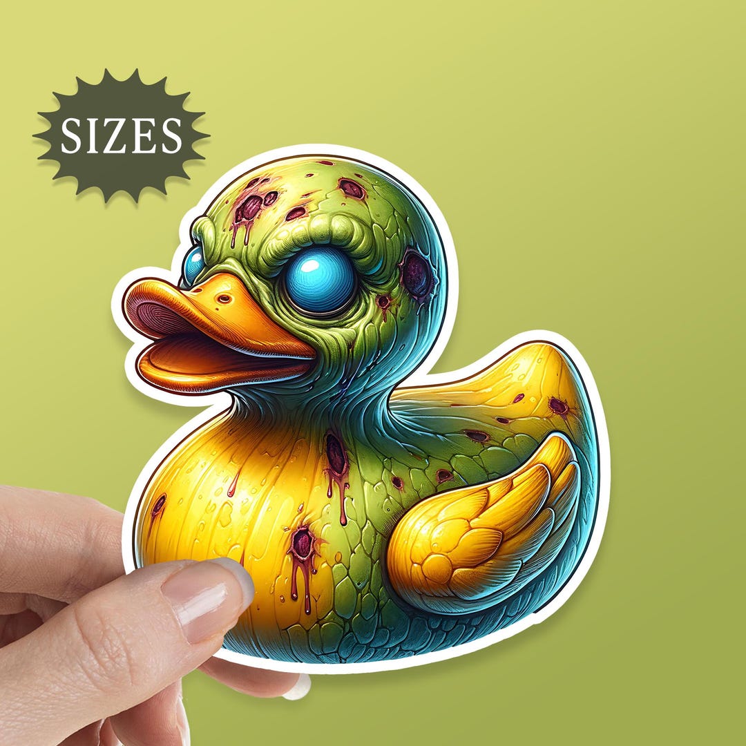 Zombie Rubber Duck Sticker: Waterproof Vinyl Decal - Etsy