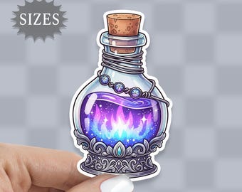 Galaxy Potion Bottle Sticker: Waterproof Vinyl Decal