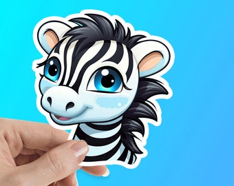 Hey! Zebra Sticker, Tumbler Sticker, Décor Sticker, Water Bottle Sticker, Laptop Sticker, Waterproof Vinyl Sticker