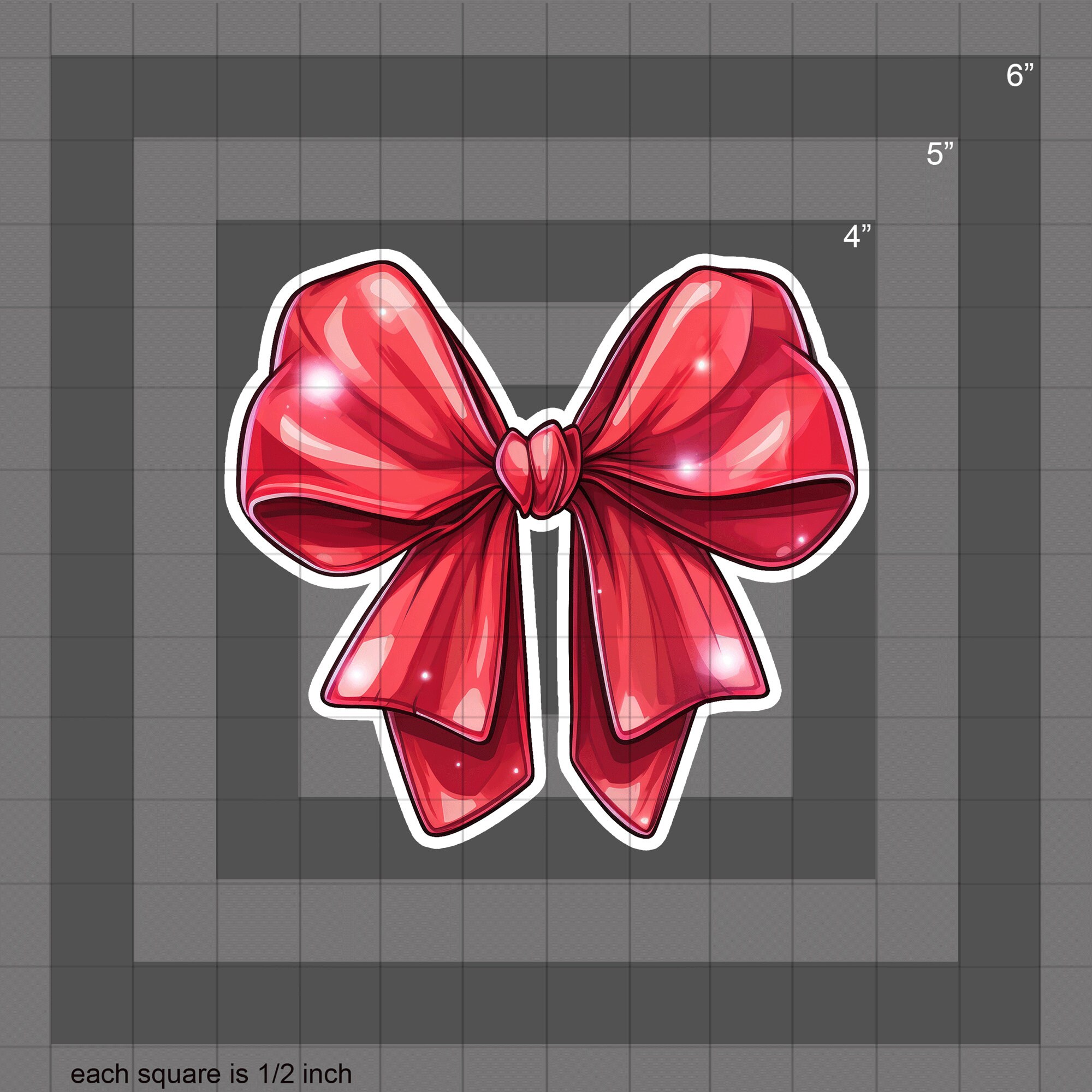 Red Bow Wrapping Sticker Red Bow Sticker: Waterproof Vinyl Decal - Etsy
