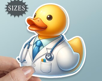 Doctor Duck Sticker: Nurse RN Gift, Waterproof Vinyl Decal