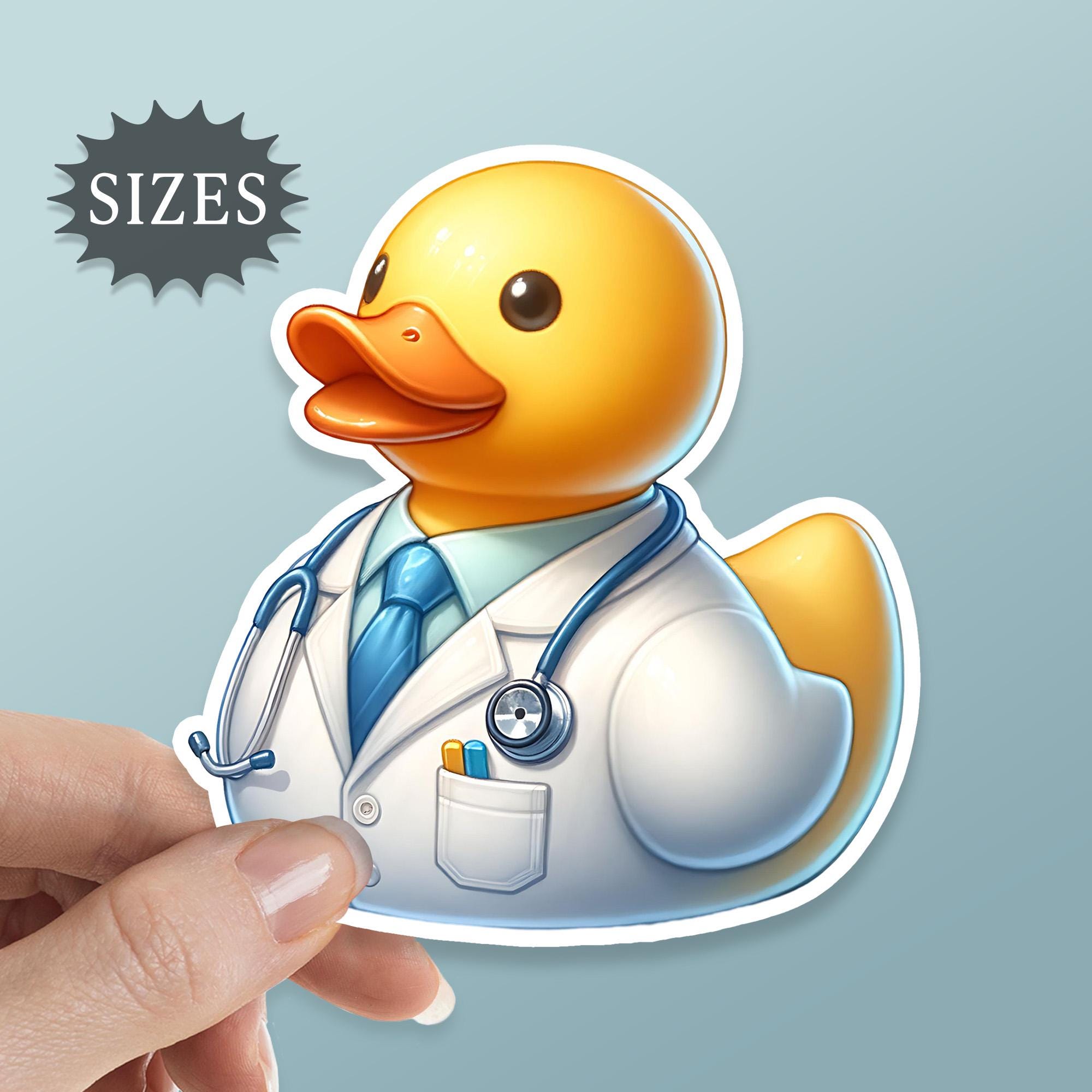 Doctor Duck Sticker: Nurse RN Gift, Waterproof Vinyl Decal - Etsy, image size:2000x2000